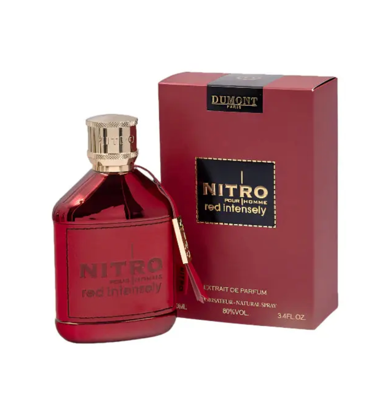 Nitro Dumont Paris Pour Homme rojo intensamente 3.4 oz (100 ml) para hombres