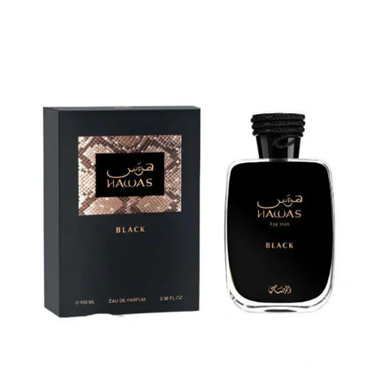 HAWAS BLACK BY RARASI 3.38 OZ (100ML) FOR MEN