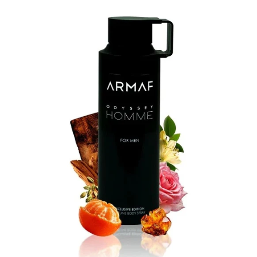 BODY SPRAY ARMAF ODYSSEY HOMME BLACK MEN 6.8 OZ (200ML) FOR MEN