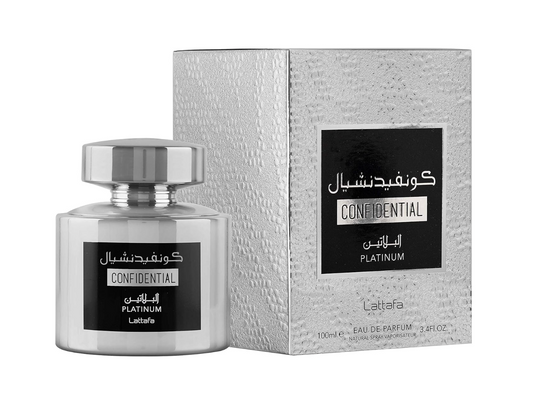 CONFIDENTIAL PLATINUM LATTAFA 3.4 OZ (100ML) FOR MEN