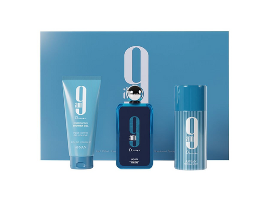AFNAN 9AM DIVE 3PC SET 3.4 SPRAY / 5.0 S.GEL / 5.0 DEO FOR MEN
